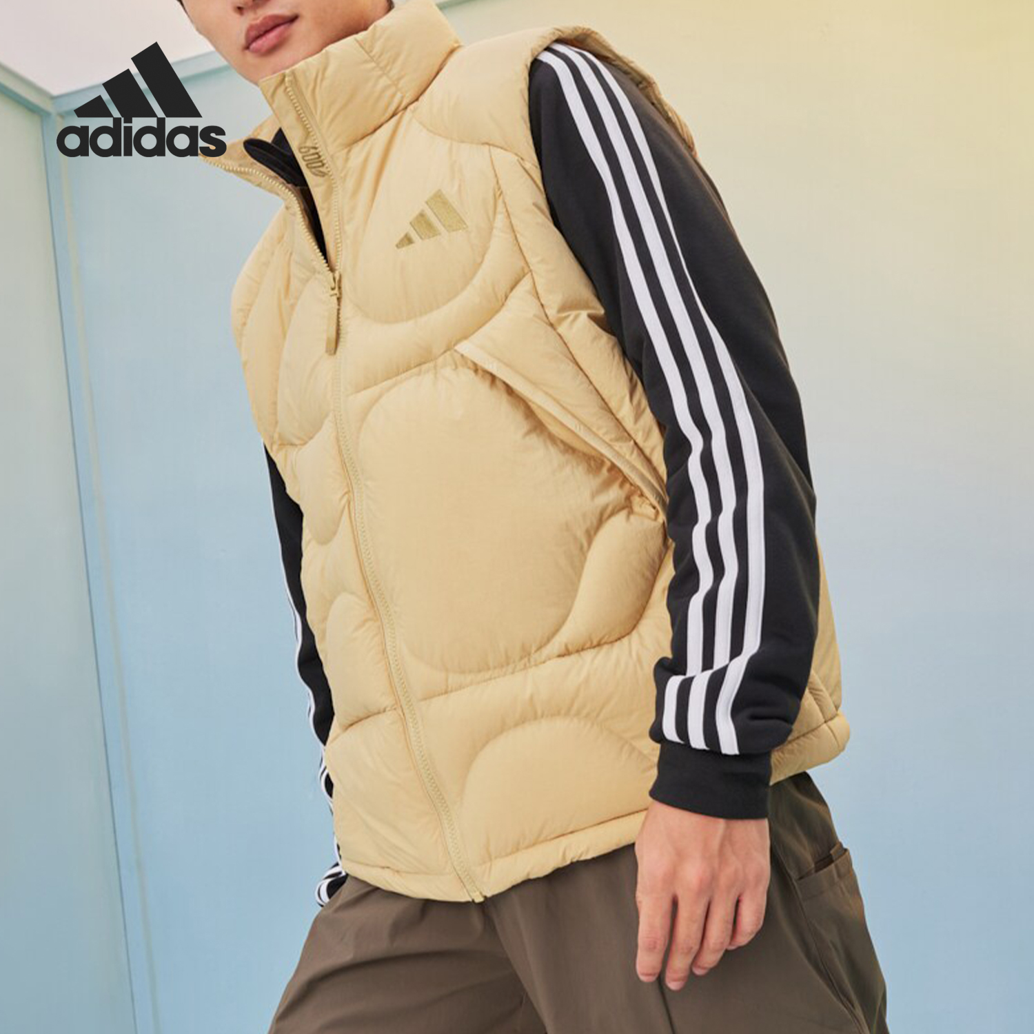 Adidas/阿迪达斯官方正品DOWN VEST男士保暖宽松羽绒马甲JG5938