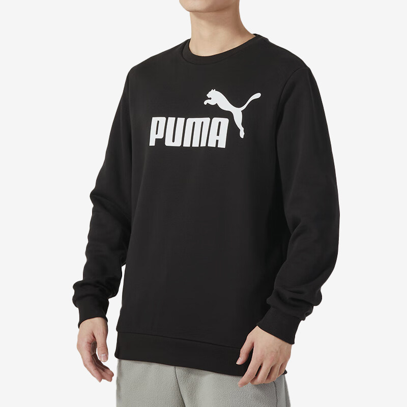 Puma/彪马正品冬季新款男女款运动加绒圆领套头卫衣682722-01