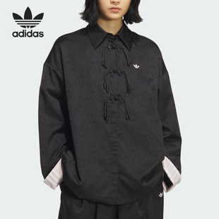 Adidas/阿迪达斯官方正品2025 三叶草女士新中式经典外套KB6407