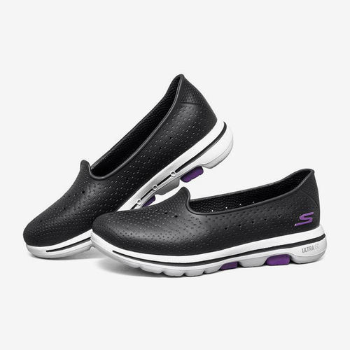 Skechers/斯凯奇正品 Go Walk 5 一脚蹬透气洞洞鞋女子休闲雨鞋
