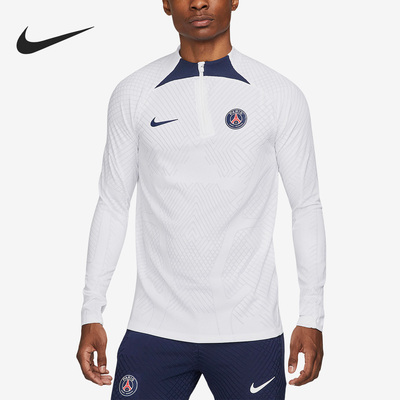 耐克男子半拉链运动足球长袖T恤