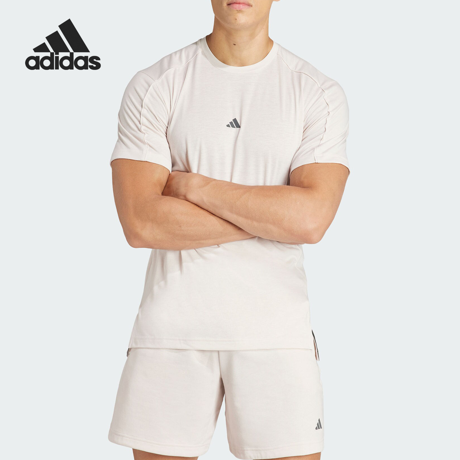 Adidas/阿迪达斯官方正品YOGA TEE男士修身瑜伽运动短袖T恤IP2754