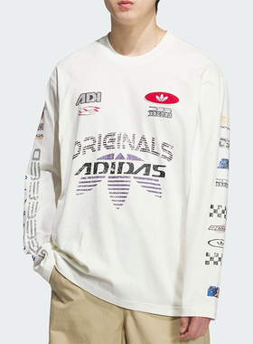 Adidas/阿迪达斯正品三叶草男士透气宽松运动赛车时尚长袖KH1200