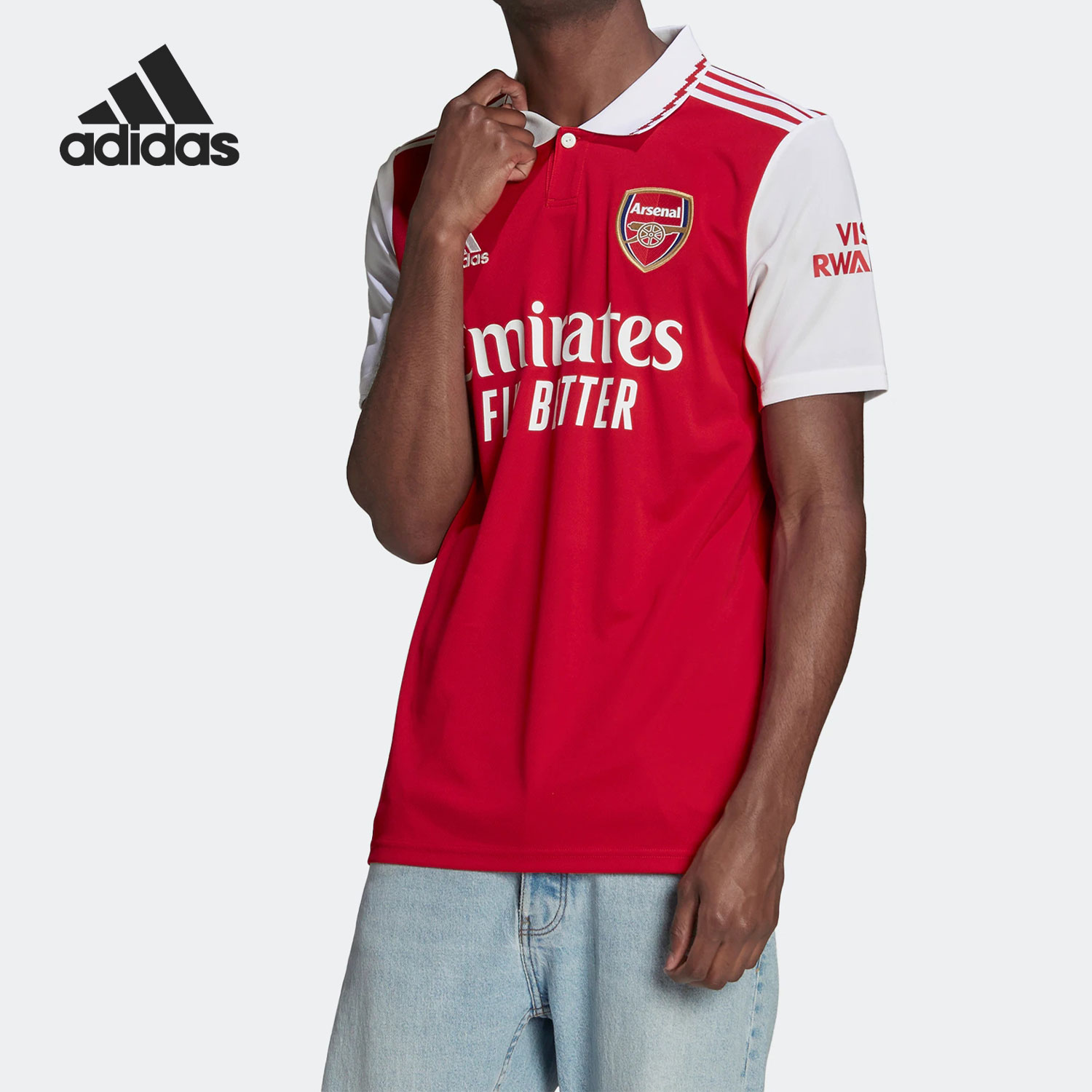 Adidas/阿迪达斯正品阿森纳球迷版男子足球短袖球衣H35903