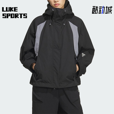 Adidas/阿迪达斯正品FUTURE STYLE女士连帽保暖梭织外套KS0065