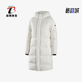 Skechers/斯凯奇正品休闲2024新款女士梭织长款保暖连帽羽绒服