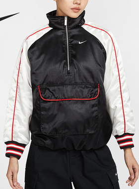 Nike/耐克正品2024冬季新款女士保暖半拉链套头衫HF9436-010