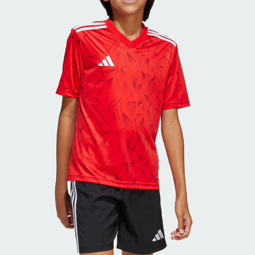 Adidas/阿迪达斯正品25夏新款大童户外训练足球短袖JJ1957