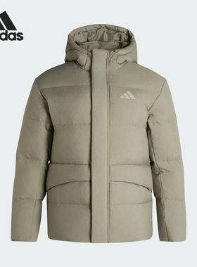 Adidas/阿迪达斯官方正品2025LINEAR男士保暖连帽羽绒服KR0937