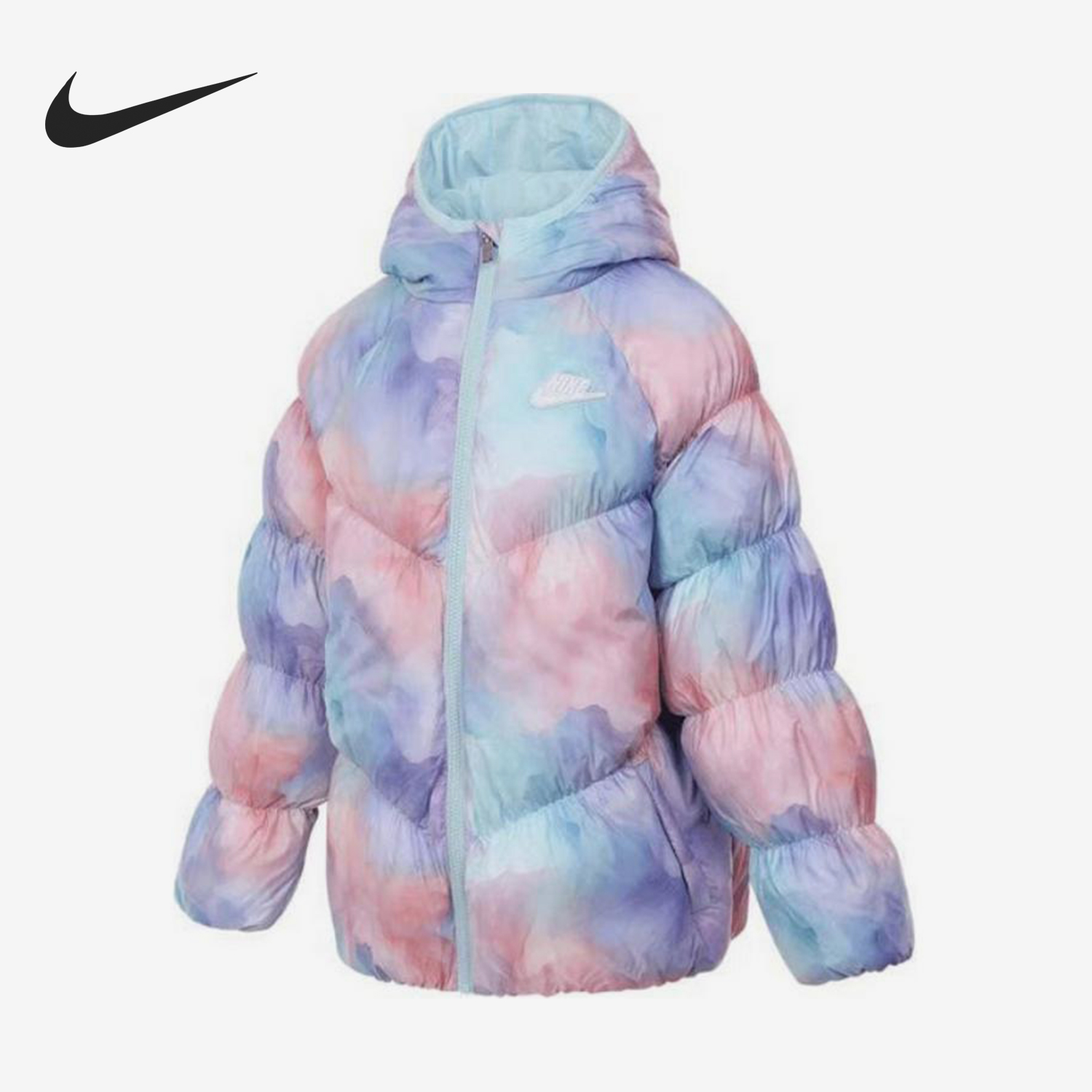 Nike/耐克正品冬季大童保暖连帽短款晕染羽绒服HQ8614-986