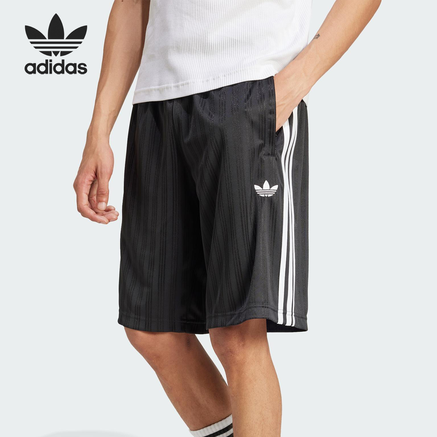 Adidas/阿迪达斯官方正品夏季三叶草男士宽松柔软训练短裤JC6245