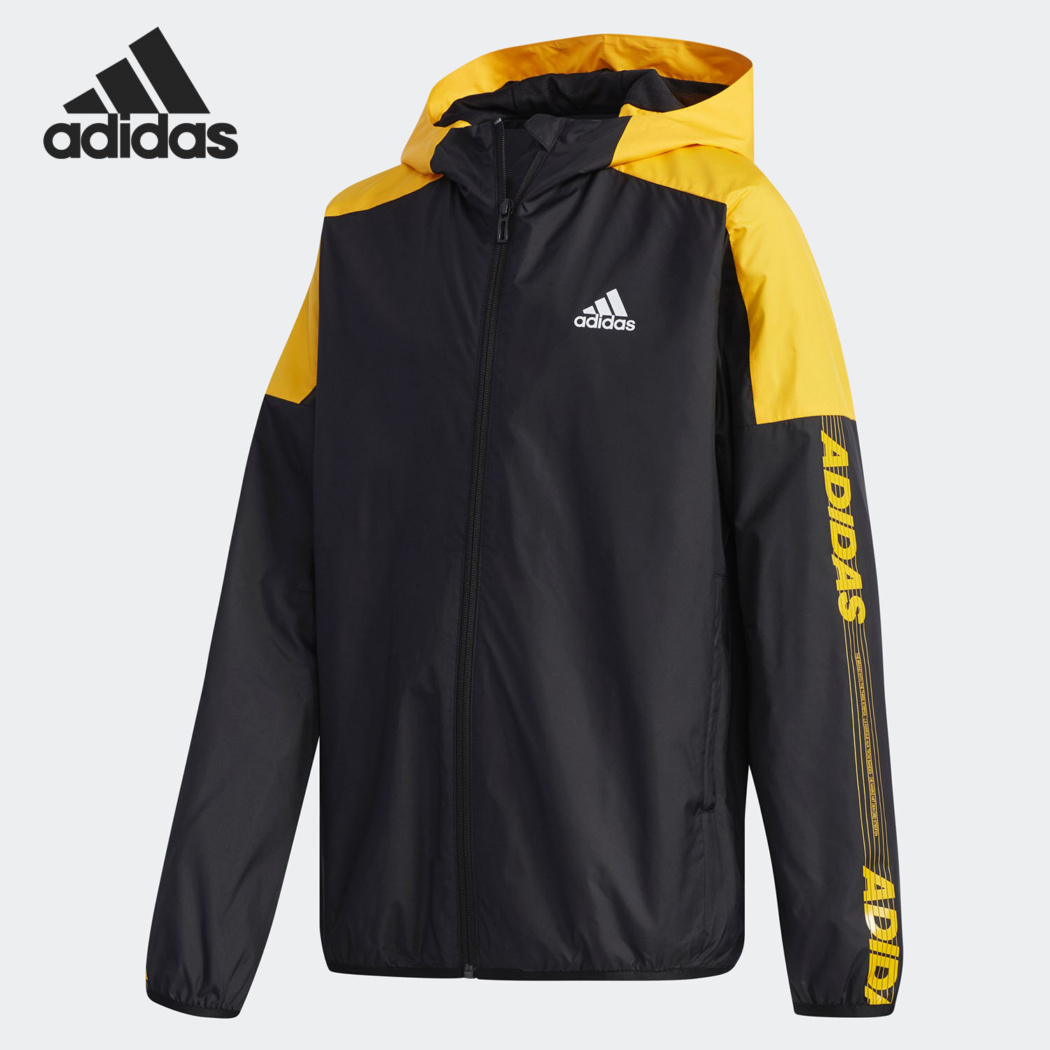 Adidas/阿迪达斯正品 儿童训练运动连帽休闲拉链夹克外套 FK5866