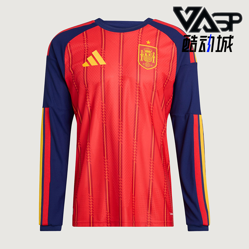 Adidas/阿迪达斯正品2025男士运动圆领拼接套头足球上衣JZ5776