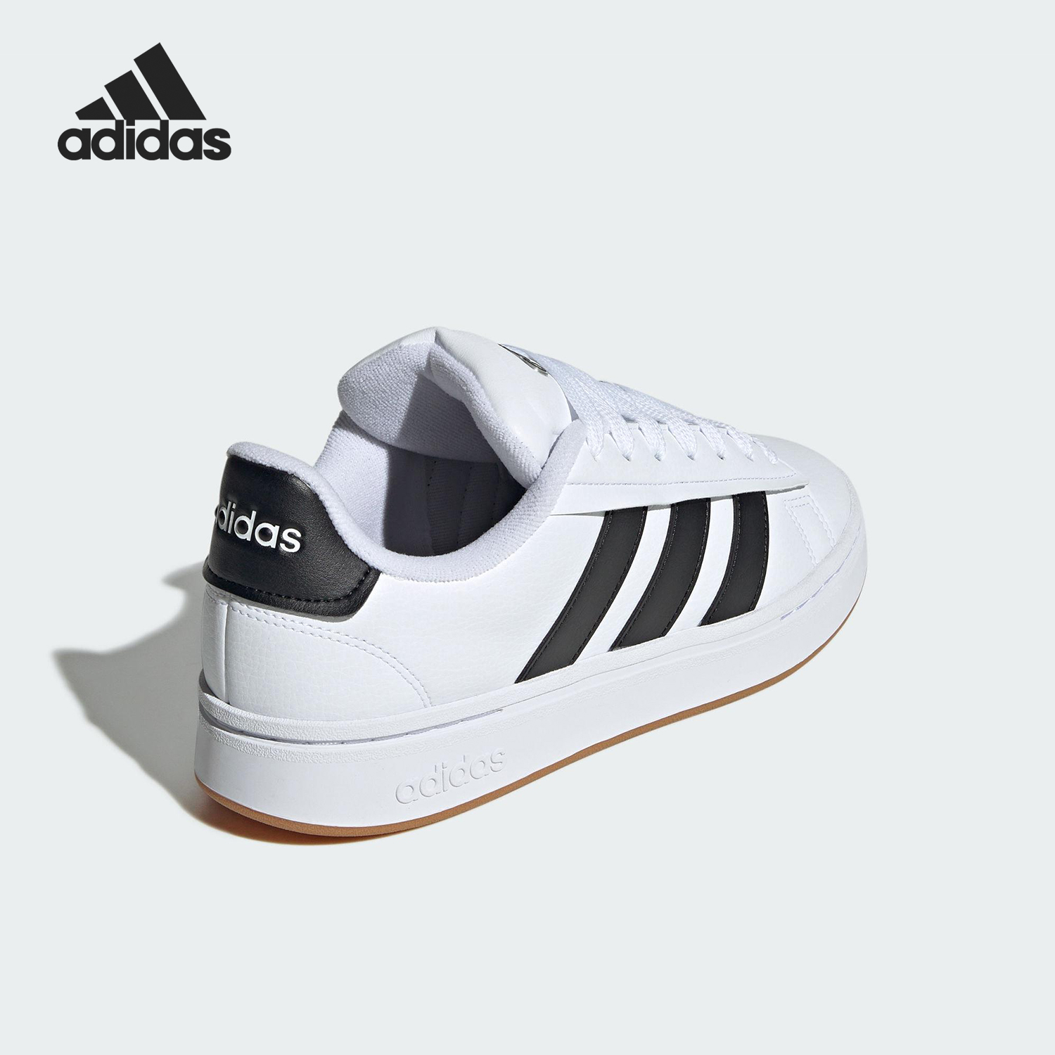 Adidas/阿迪达斯官方正品2025夏季款男女皮革轻便网球板鞋JQ2996