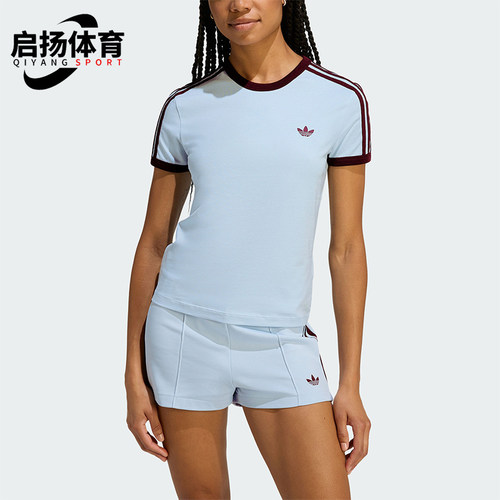 Adidas/阿迪达斯正品三叶草女士圆领经典修身透气运动短袖KD3684