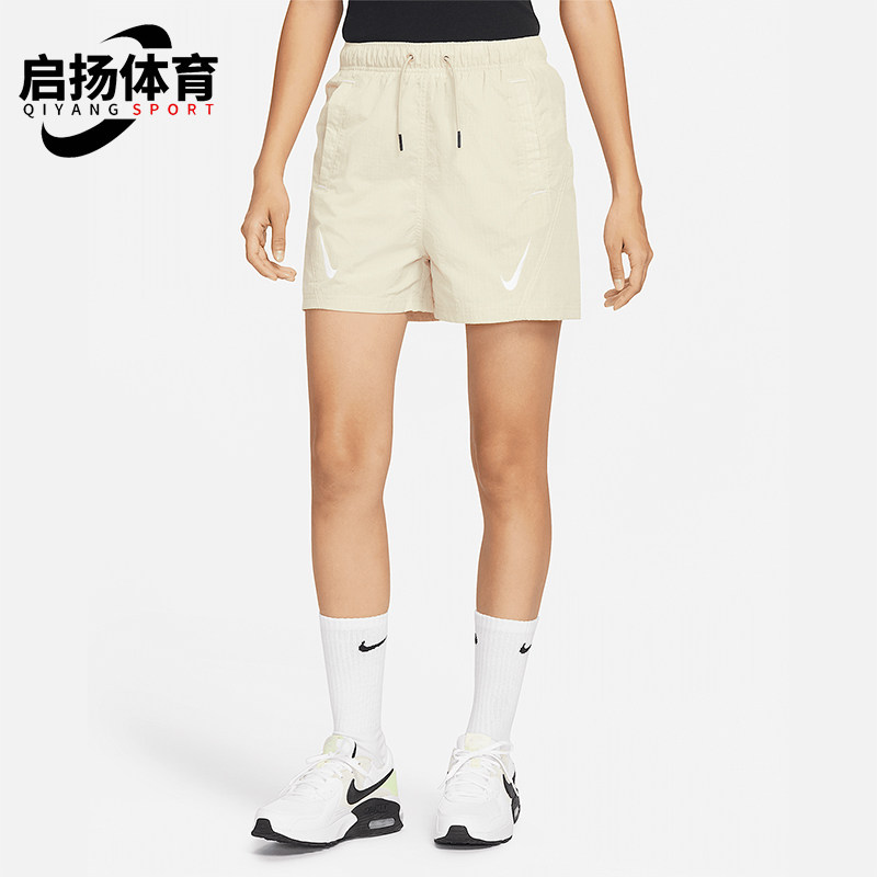Nike/耐克正品夏季新款女士训练休闲对勾梭织短裤DR6206-206