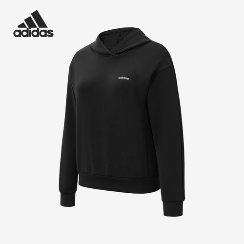 Adidas/阿迪达斯正品2025新款女士针织连帽卫衣套头衫JL9635