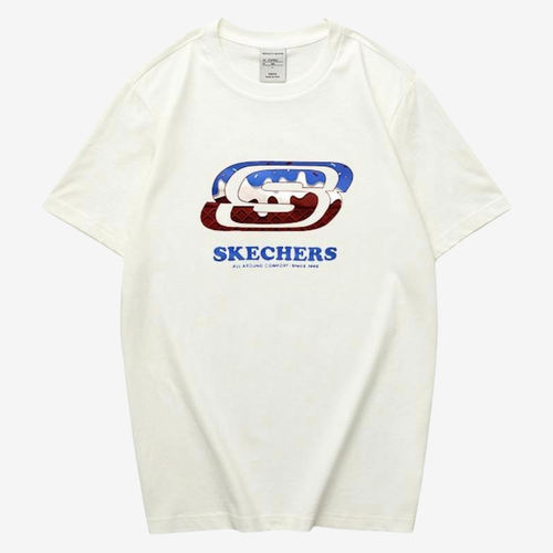 Skechers斯凯奇正品缤纷休闲系列男女短袖T恤FHL223U042-0074