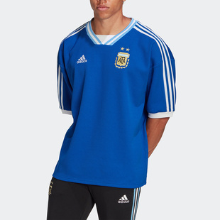 夏季 男子阿根廷队复古足球球衣HG4239 阿迪达斯官方正品 Adidas