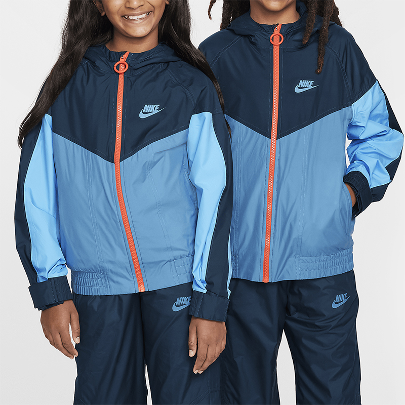 耐克大童运动拼接休闲外套
