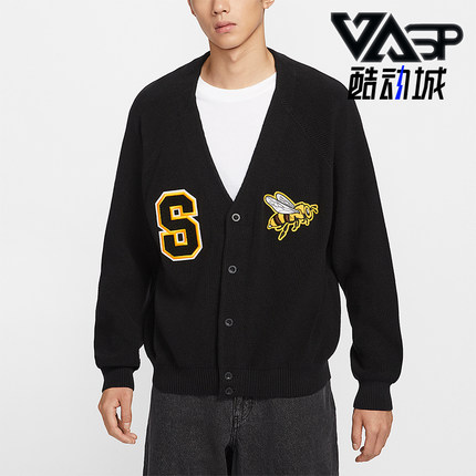 Nike/耐克正品2025秋季款男士运动针织刺绣长袖开衫HV0259-010