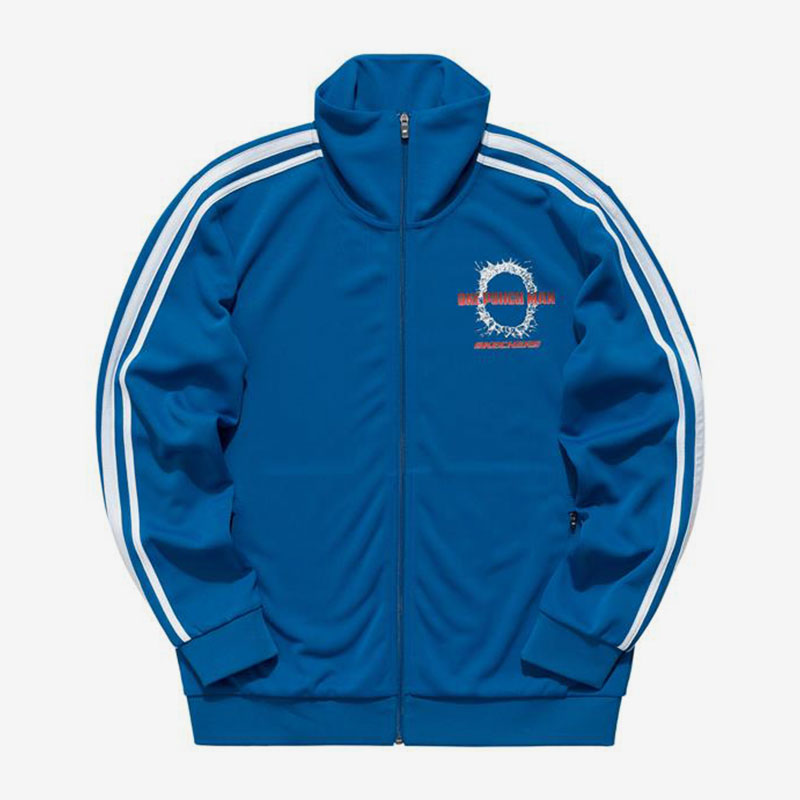 Skechers/斯凯奇正品新款男女针织印花外套一拳超人联名夹克