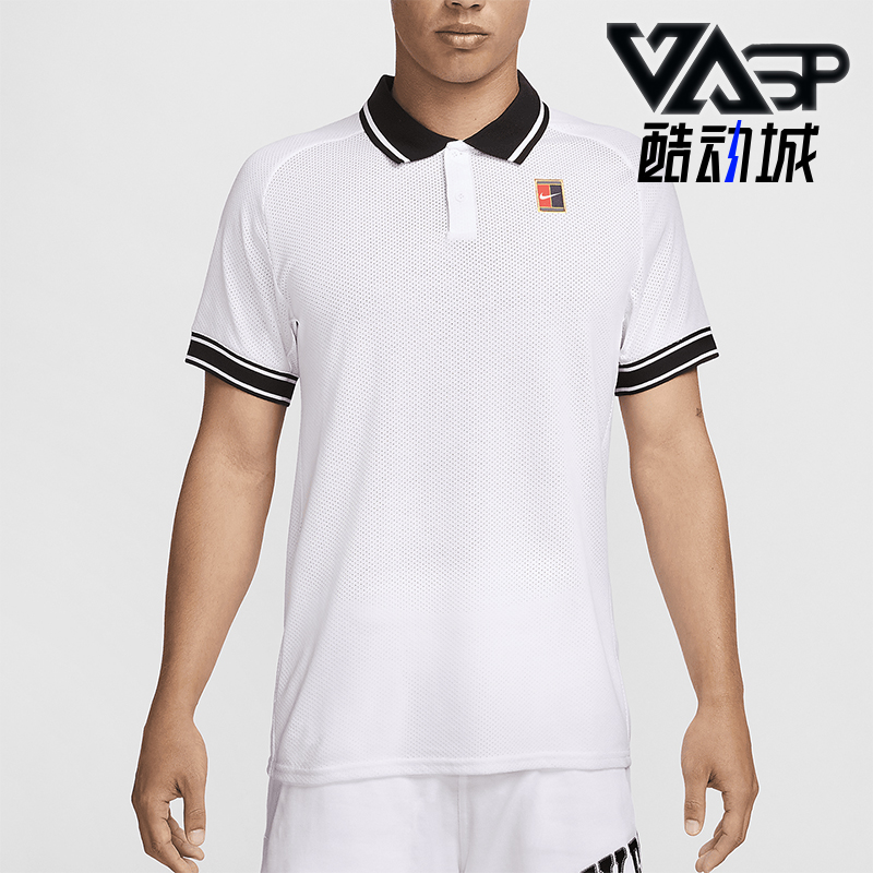 Nike/耐克正品Court Heritage男士翻领经典网球运动T恤FQ2102-100