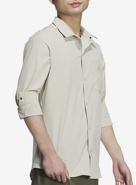 Adidas/阿迪达斯官方正品当季新款男士休闲翻领长袖衬衫JE8598