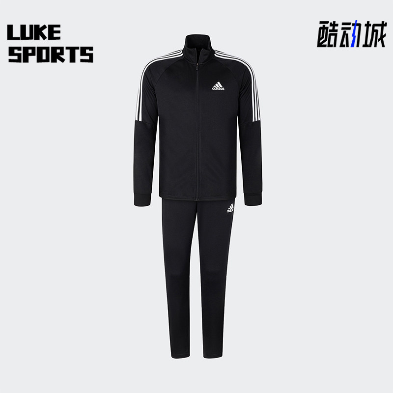 Adidas/阿迪达斯正品春秋男士休闲运动三条纹户外修身套装H28922