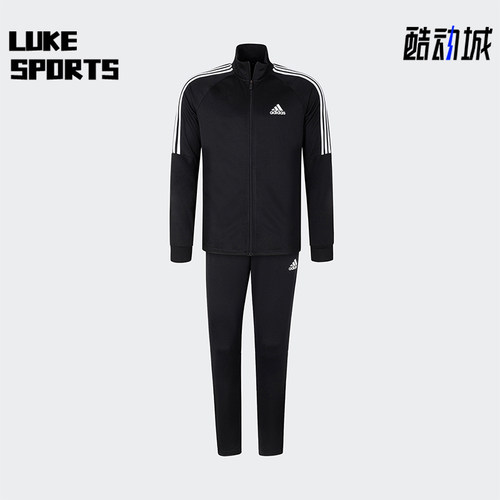 Adidas/阿迪达斯正品春秋男士休闲运动三条纹户外修身套装H28922