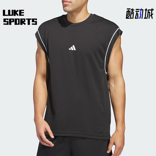Adidas/阿迪达斯正品BASKETBALL 男士透气无袖宽松T恤背心JN4722