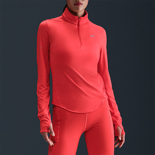 Nike/耐克正品2025秋季款女士透气立领跑步长袖上衣HQ0500-696