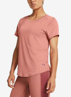 UA/安德玛正品Rush Vent SS女士圆领简约轻盈短袖T恤1383638-696