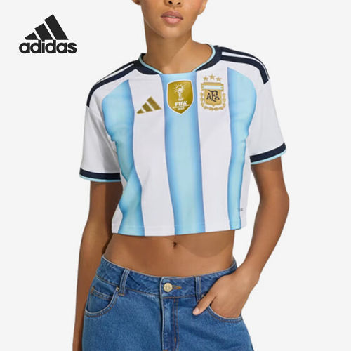 Adidas/阿迪达斯官方正品夏季女士透气修身休闲日常短袖T恤KE5982