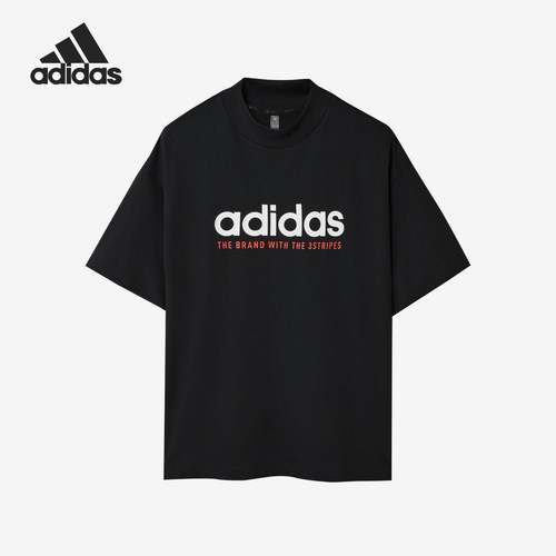 Adidas/阿迪达斯官方正品2025男士运动休闲日常透气短袖KG8942