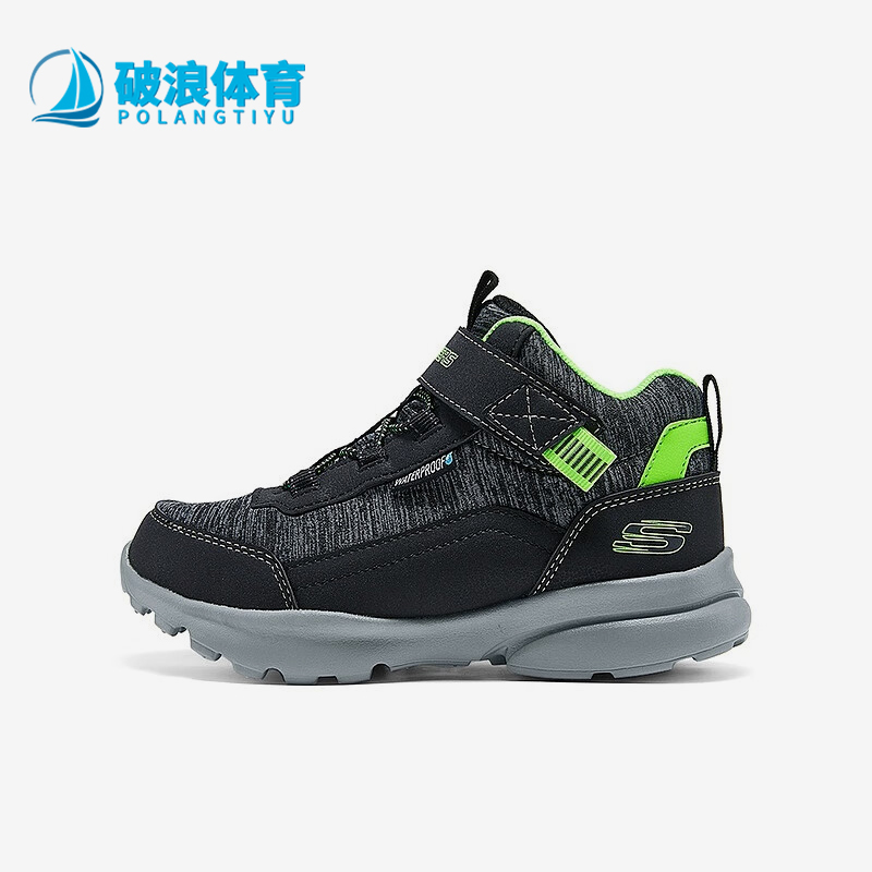 Skechers斯凯奇正品儿童户外耐磨中帮运动鞋老爹鞋403911L-BKCC