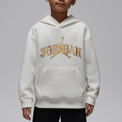 Nike/耐克正品JORDAN小童休闲连帽印花针织套头卫衣IR8061-133