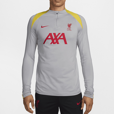 Nike/耐克正品Dri-FIT男士运动半拉链套头足球长袖T恤FQ2624-078