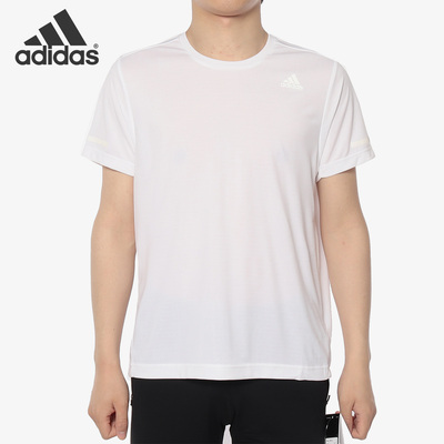 男子休闲白色透气短袖