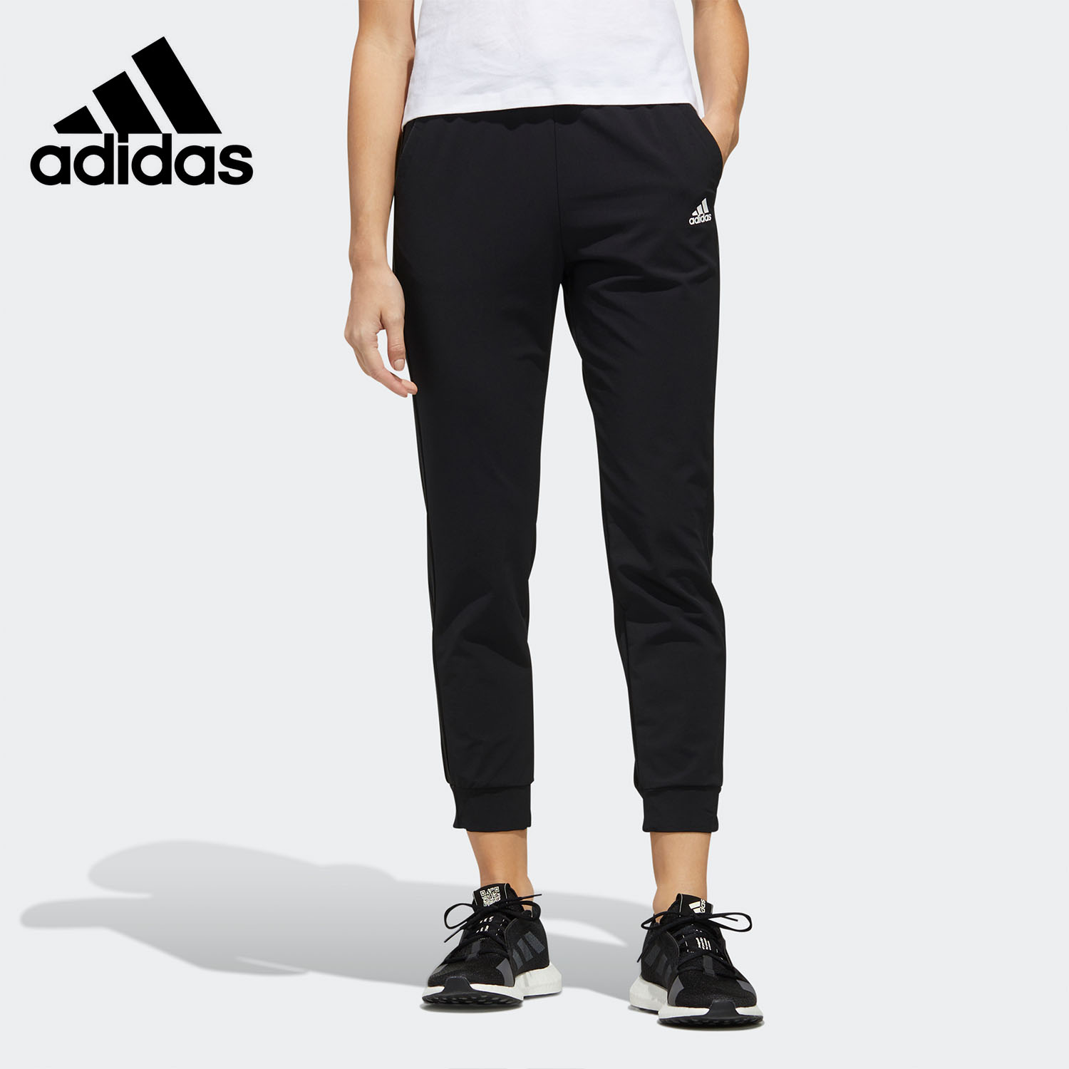 女针织长裤Adidas商场同款