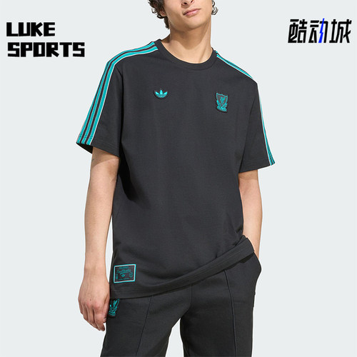 Adidas/阿迪达斯正品三叶草男士运动圆领透气耐穿足球短袖JW5470