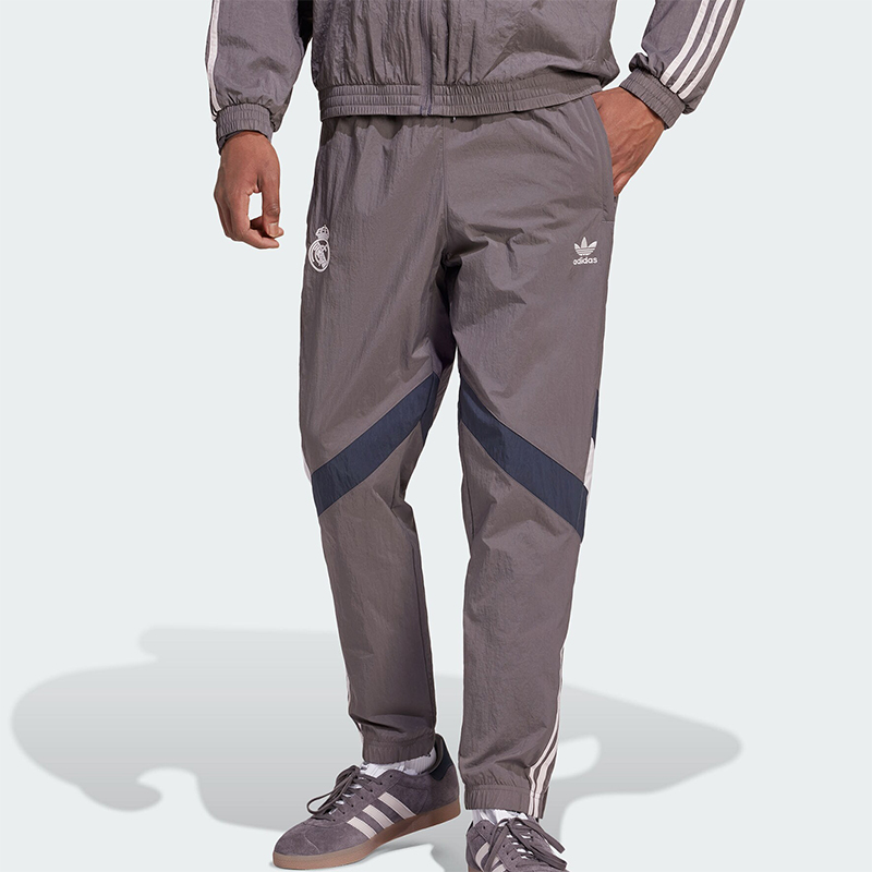 阿迪达斯男士拼接训练运动长裤