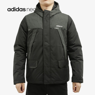 Adidas/阿迪达斯正品NEO M SHRT PARKA男子运动羽绒服EI4440
