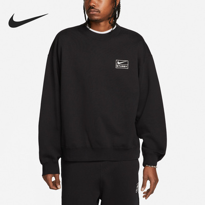 耐克男子印花圆领套头休闲卫衣