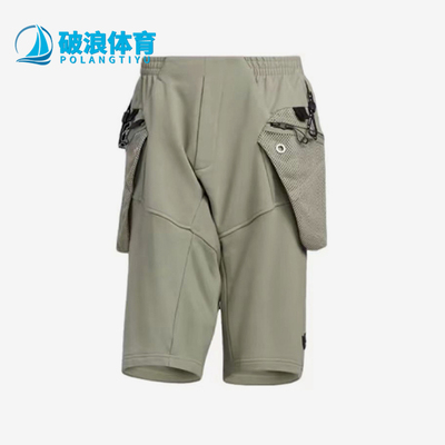 阿迪达斯男女工装口袋时尚短裤