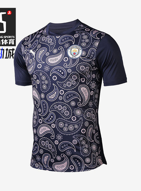 Puma/彪马正品2025男士日常圆领套头耐穿透气足球短袖758030-09