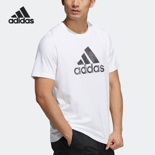 阿迪达斯休闲训练男子运动T恤HE7425 Adidas