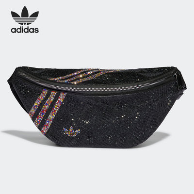 Adidas/阿迪达斯正品三叶草WAISTBAG缀水钻斜挎包腰包HD7036