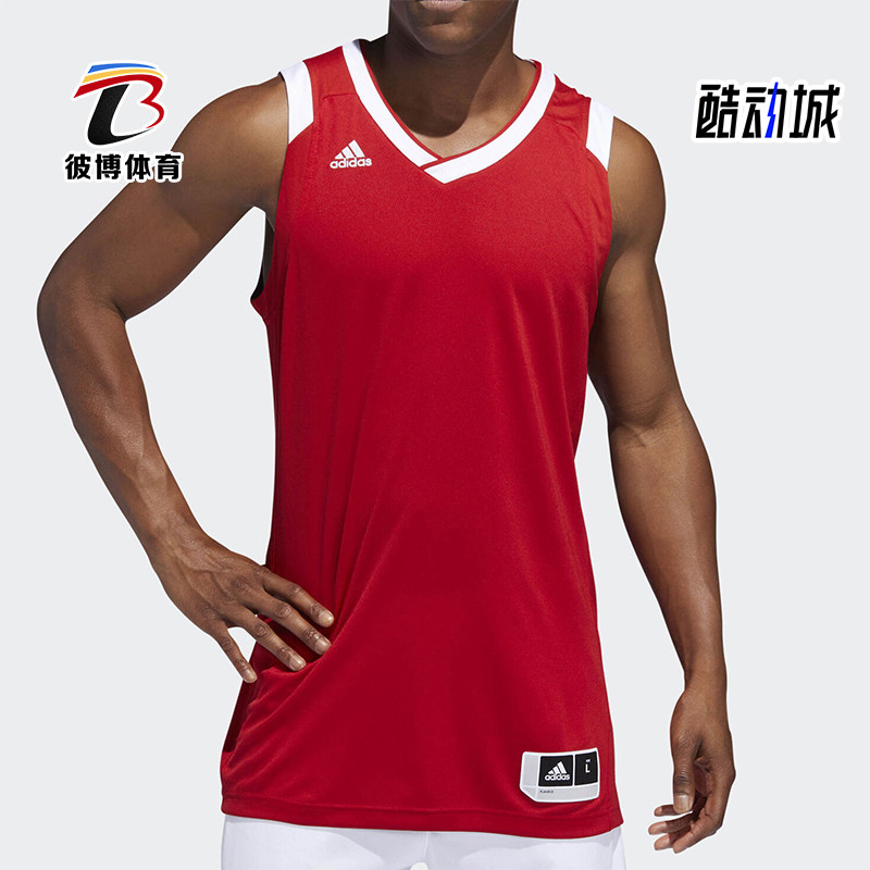 Adidas/阿迪达斯正品夏季男士针织吸湿排汗运动篮球T恤背心BQ7767