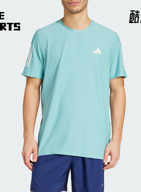 Adidas/阿迪达斯正品OWN THE RUN TEE男士运动圆领短袖T恤JX2211